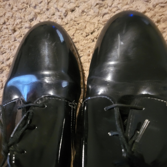 VIBRAM Pointed Toe Shiny Dress Shoes Black Size 10.5 - Picture 14 of 14